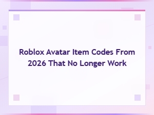 Expired Roblox Avatar Item Codes From 2026 That No Longer Work